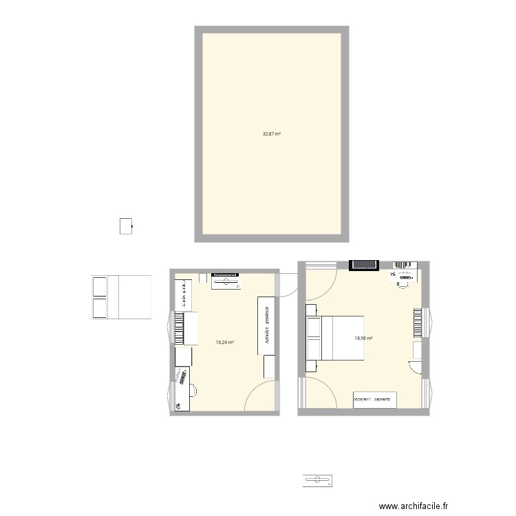 Chambre 1. Plan de 0 pièce et 0 m2