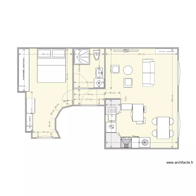 Appart Tonio 3. Plan de 