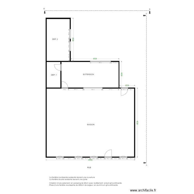 plan extension2. Plan de 0 pièce et 0 m2