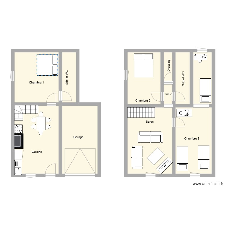 GR1133. Plan de 9 pièces et 110 m2