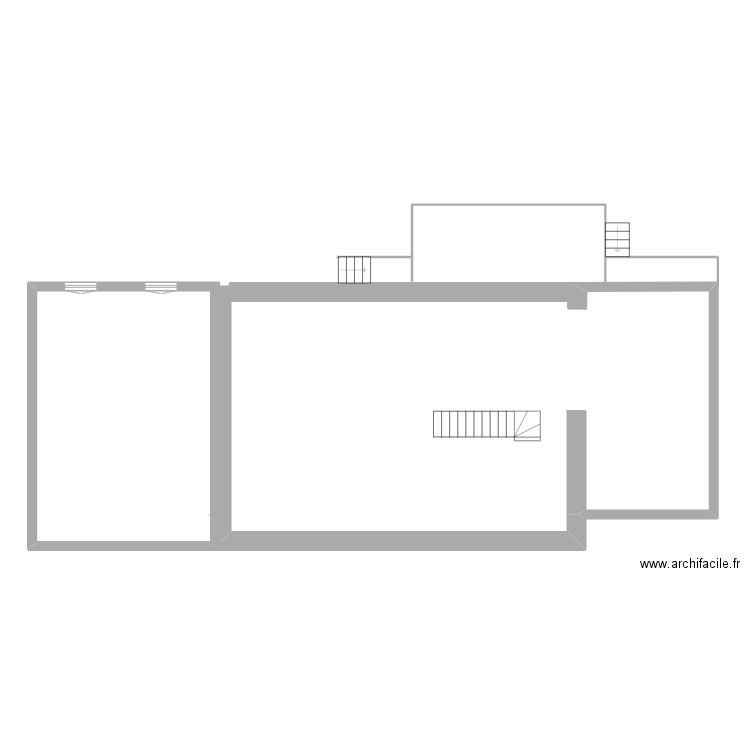 projet vierge. Plan de 1 pièce et 43 m2