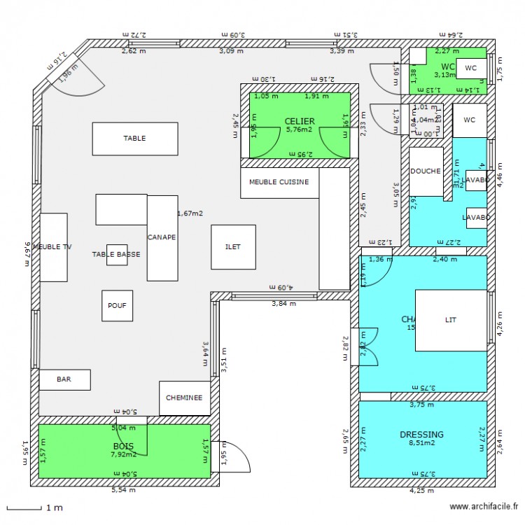 MAISON RDC. Plan de 0 pièce et 0 m2