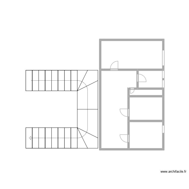 Entre sol internat. Plan de 6  et 9 m²