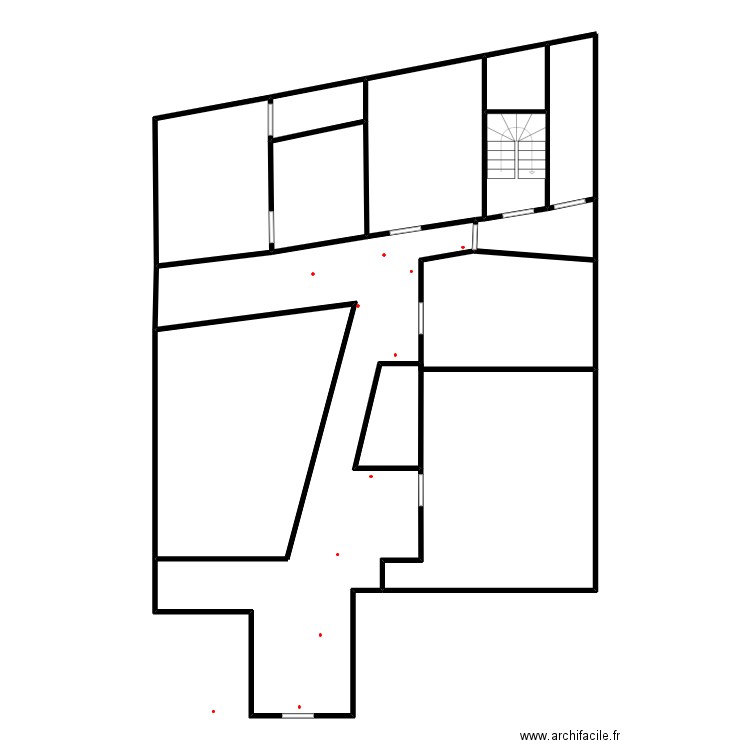 61 jean jaures. Plan de 10 pièces et 155 m2