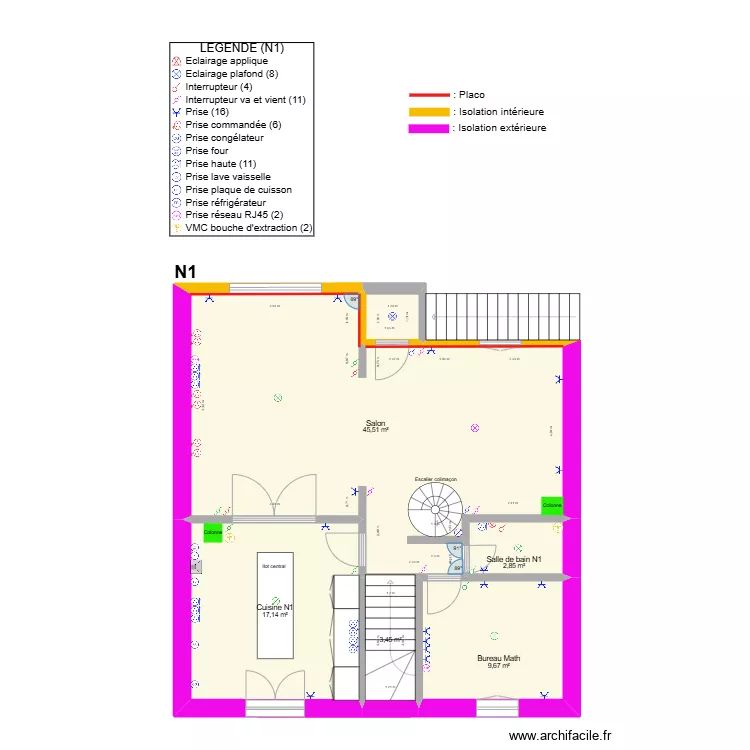 Maison Armand DUEZ ELEC N1. Plan de Maison Armand DUEZ ELEC N1. Plan de