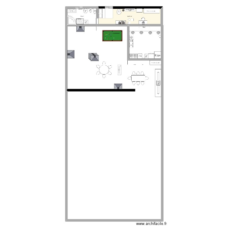 maison1. Plan de 2 pièces et 25 m2