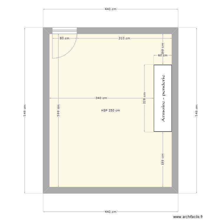 Exercice. Plan de 0 pièce et 0 m2
