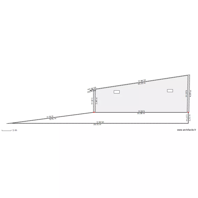 vue garage nord ouest. Plan de 