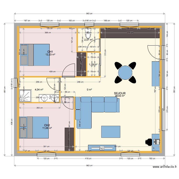 projet N2. Plan de 0 pièce et 0 m2