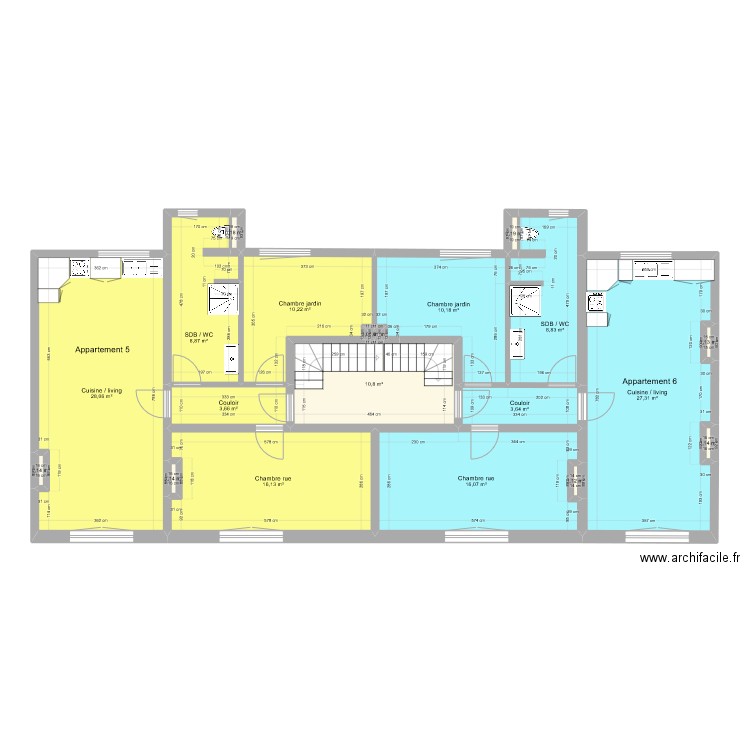 Angleterre 50 2e étage 17 07 23. Plan de 20 pièces et 145 m2