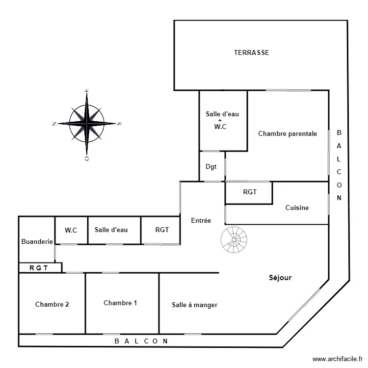 CHAUCHAT 1ER NIVEAU ACTUEL. Plan de 