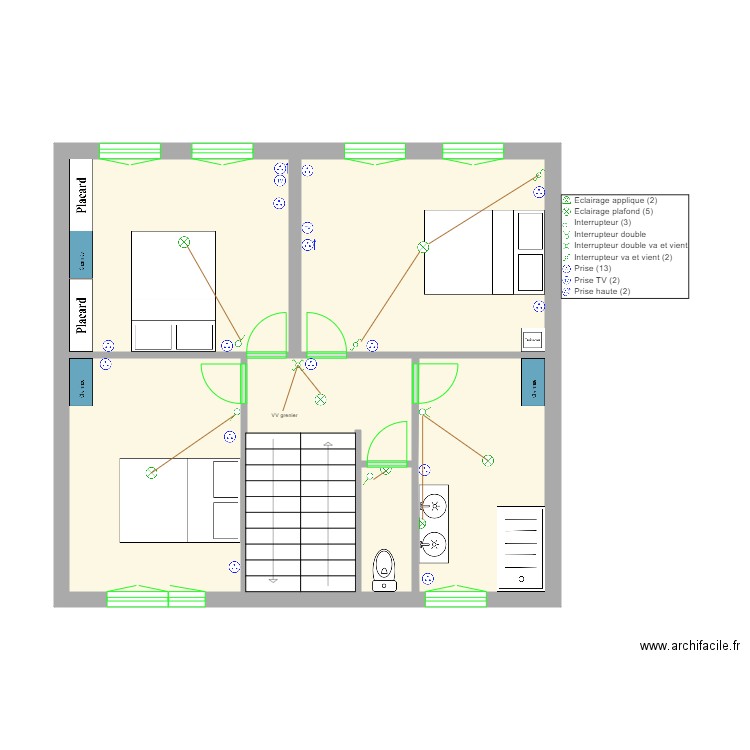 Bourelle étage 1. Plan de 0 pièce et 0 m2