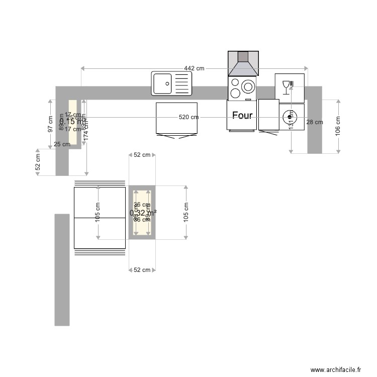 cuisine logis electricité. Plan de 0 pièce et 0 m2