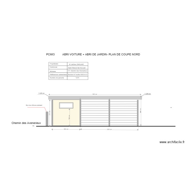 PC CONFORME COUPE OUEST. Plan de 0 pièce et 0 m2