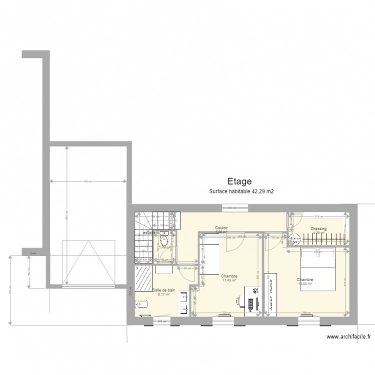 extension R plus 1 d. Plan de 0 pièce et 0 m2