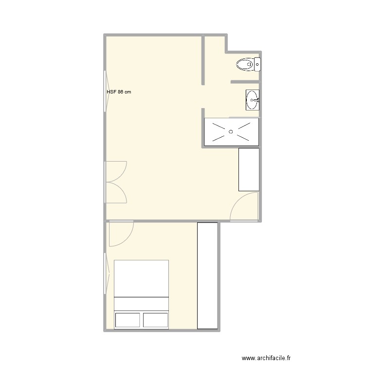 salle de bain modifiée. Plan de 0 pièce et 0 m2
