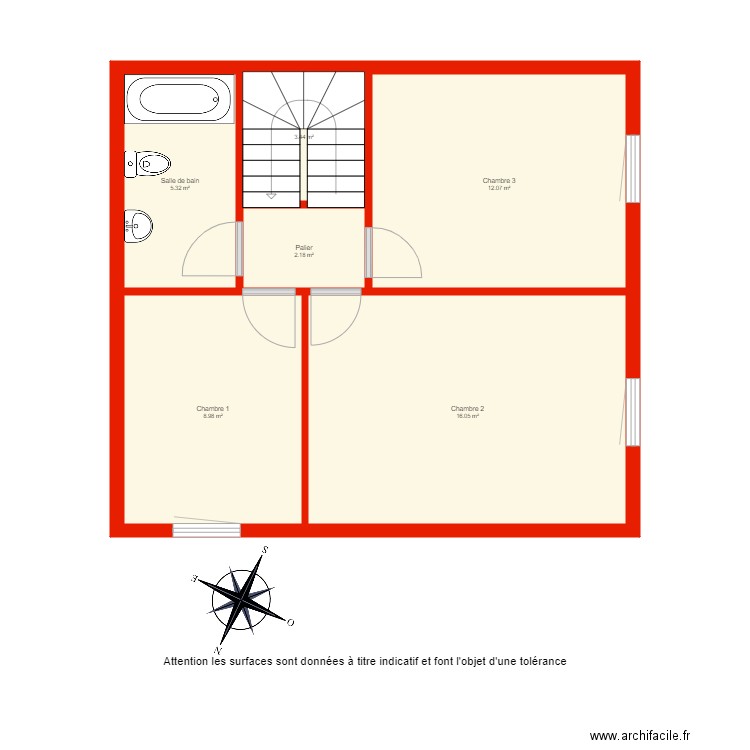 BI 3454 étage non côté. Plan de 0 pièce et 0 m2