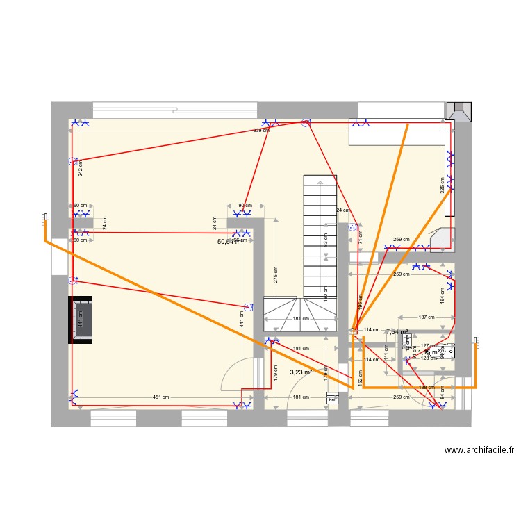 plan maison  RDC 3 Prises. Plan de 0 pièce et 0 m2