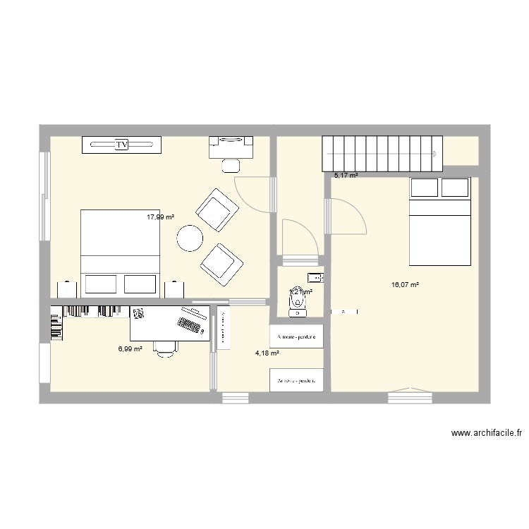 extention. Plan de 0 pièce et 0 m2