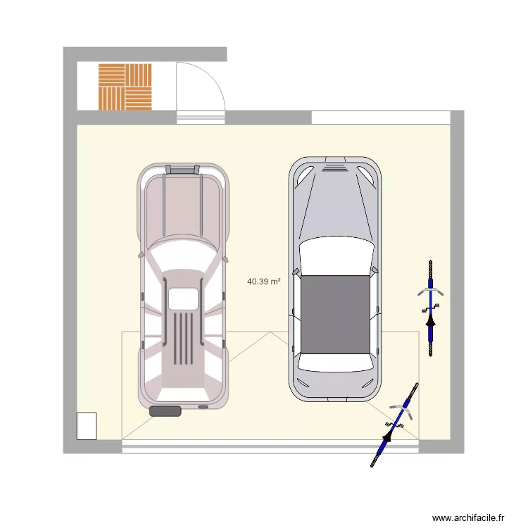 garage. Plan de 