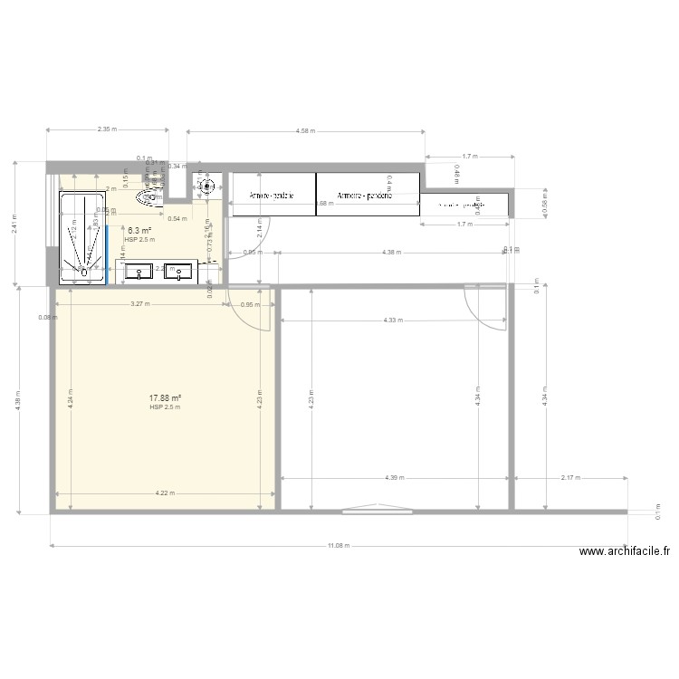 Chambre bureau 2. Plan de 0 pièce et 0 m2