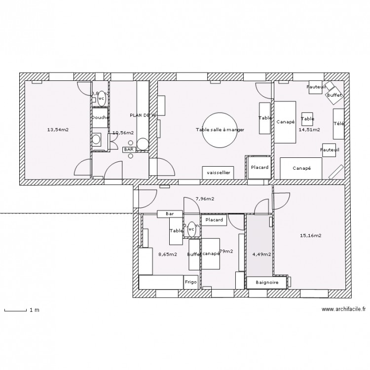 STUDIO APRES TRAVAUX 2014. Plan de 0 pièce et 0 m2