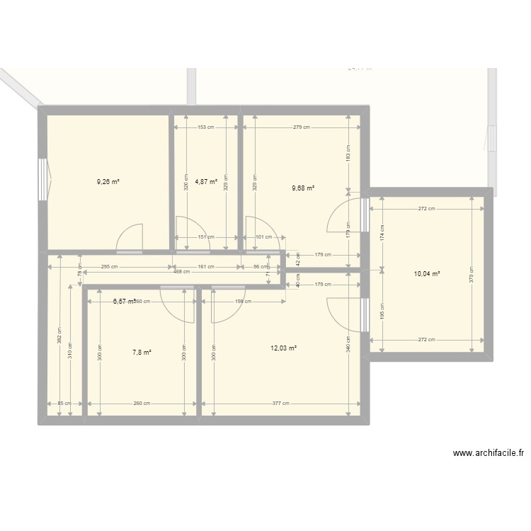 Chasselay new. Plan de 14 pièces et 166 m2
