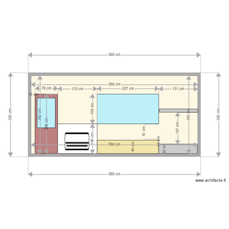 ABRIS SLS BALCON VUE FACE. Plan de 0 pièce et 0 m2