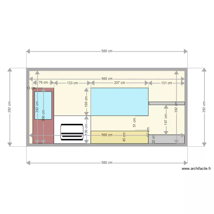 ABRIS SLS BALCON VUE FACE. Plan de 