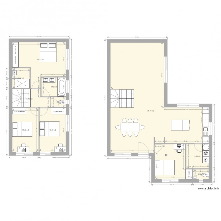 nouveau RDC modif v5 escalier. Plan de 0 pièce et 0 m2