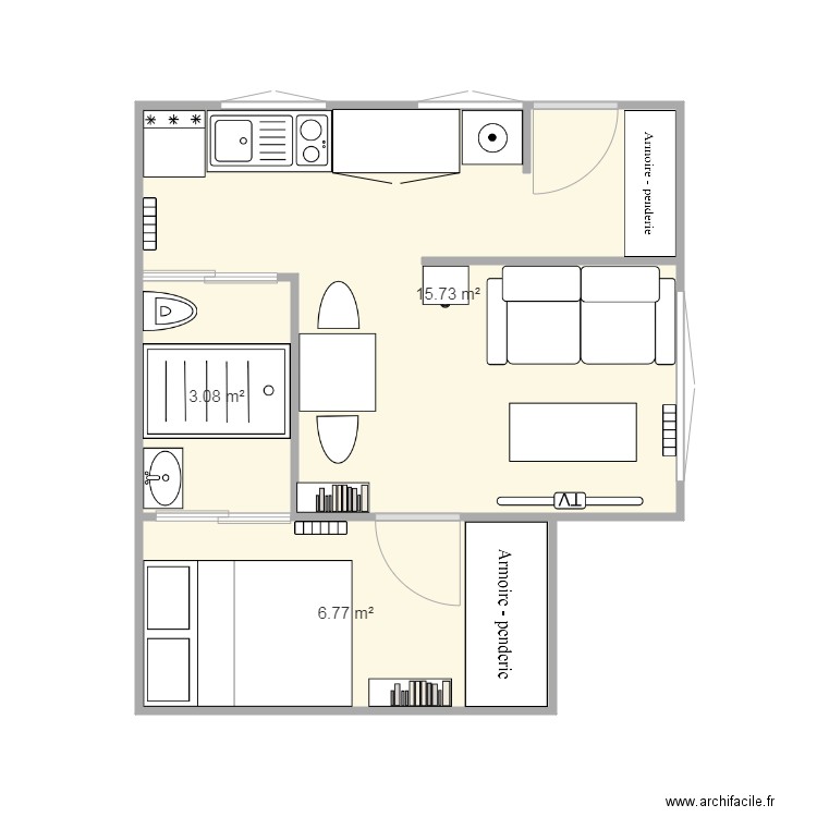 salle de classe en chambre. Plan de 0 pièce et 0 m2