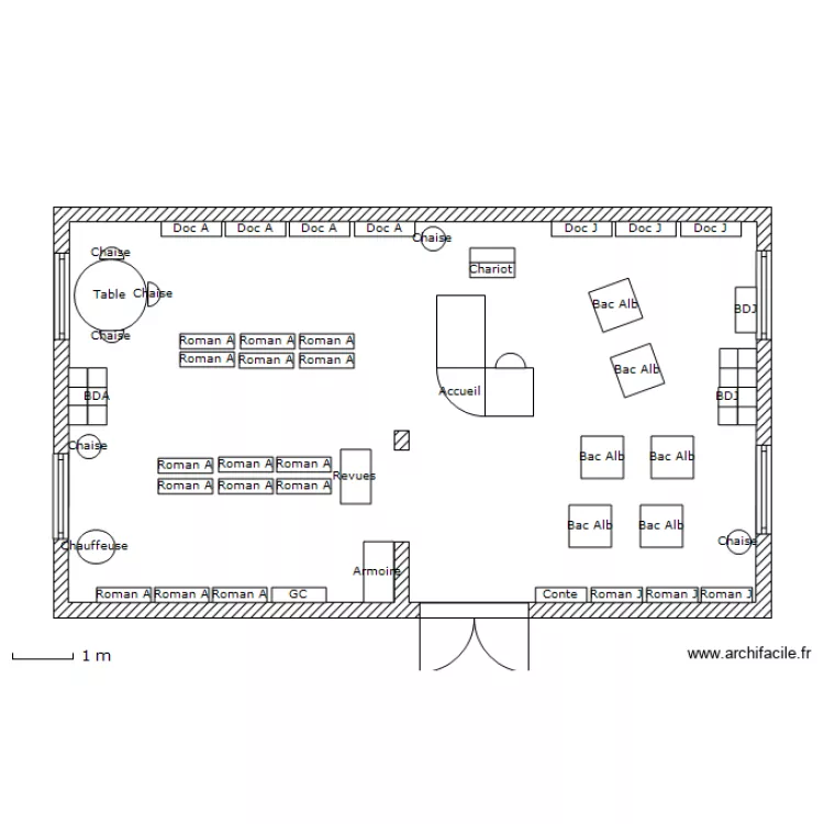Biblioth&egrave;que Xertigny. Plan de 