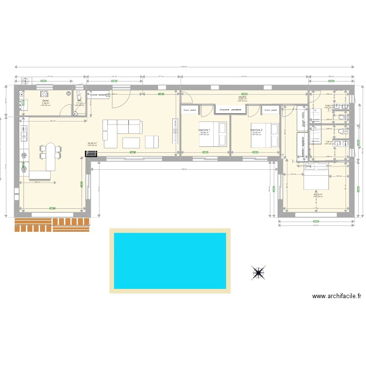 nx celine. Plan de 9 pièces et 148 m2