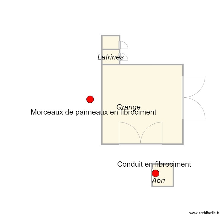Croquis Larrige grange. Plan de 0 pièce et 0 m2
