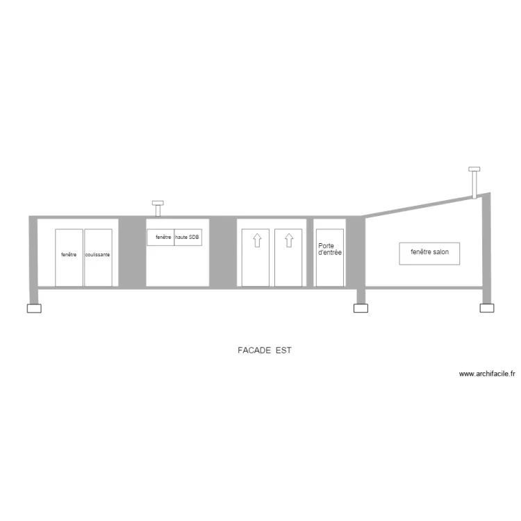 FACADE EST. Plan de 