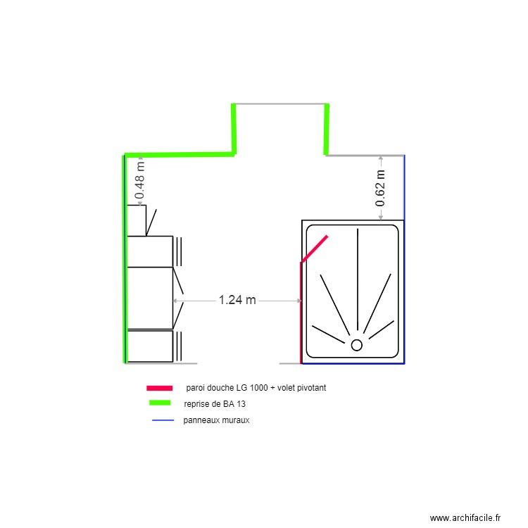 PICAUD SDB RDC. Plan de 0 pièce et 0 m2