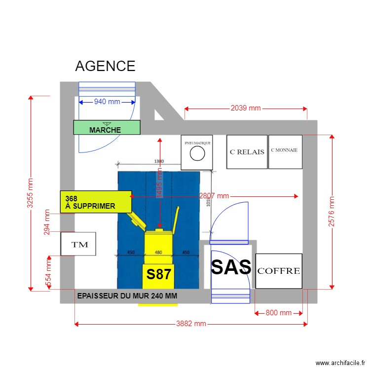 PLAN DE MASSE PROJET S87 st aygulf . Plan de 2 pièces et 10 m2