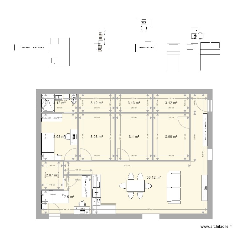 salle 4. Plan de 0 pièce et 0 m2