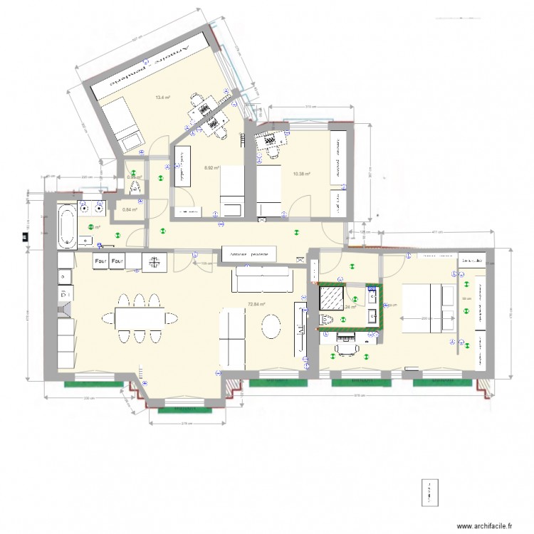 base cotée Jaures projet amandine 0603 bis. Plan de 0 pièce et 0 m2