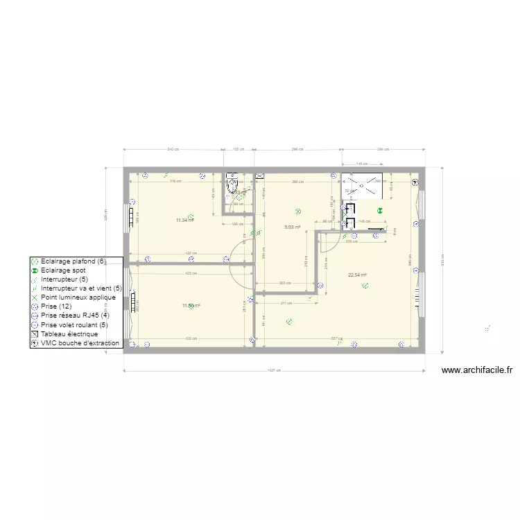 extension hery elec. Plan de 