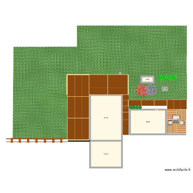 jardin. Plan de 0 pièce et 0 m2