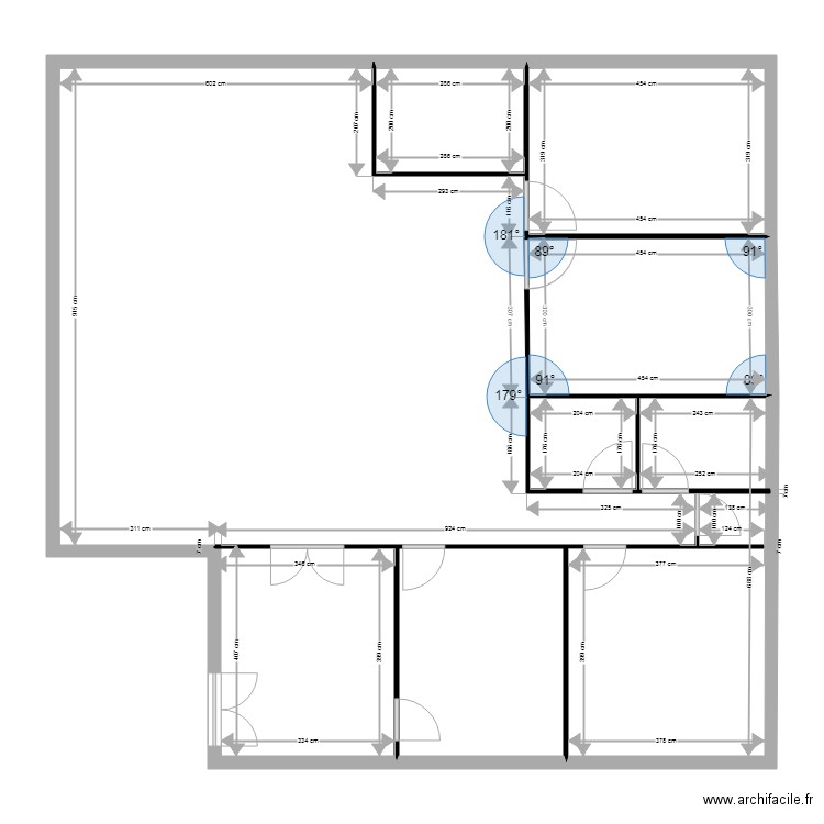 crechesigny. Plan de 7 pièces et 163 m2