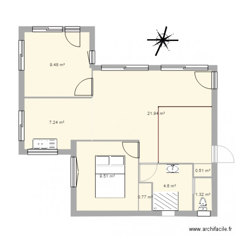 final 55m garage nord. Plan de 0 pièce et 0 m2