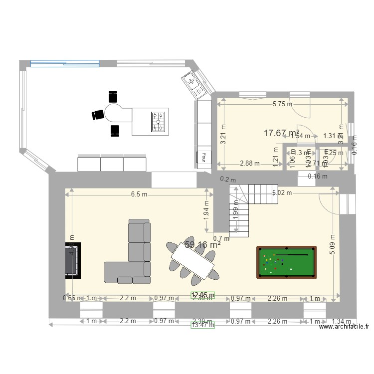 MAISON. Plan de 0 pièce et 0 m2