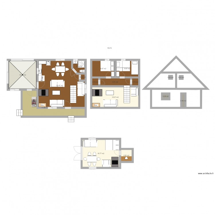 Chalet 20X20. Plan de 0 pièce et 0 m2