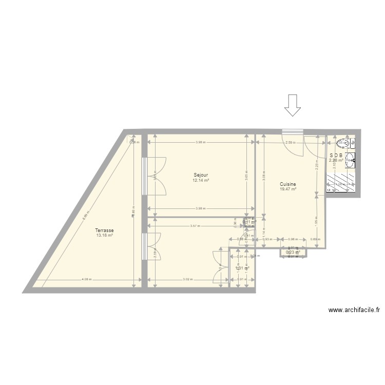 Appartement 16. Plan de 7 pièces et 49 m2