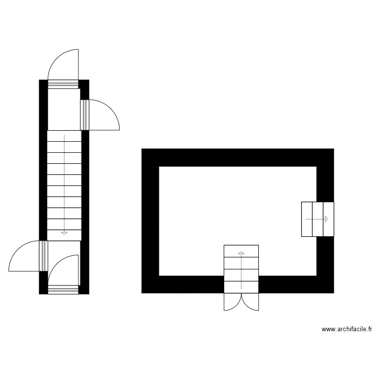 VANDENBLIEK. Plan de 2 pièces et 13 m2