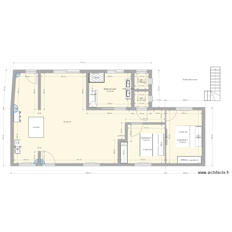 MEZEROLLES 2023 01 29. Plan de 6 pièces et 99 m2