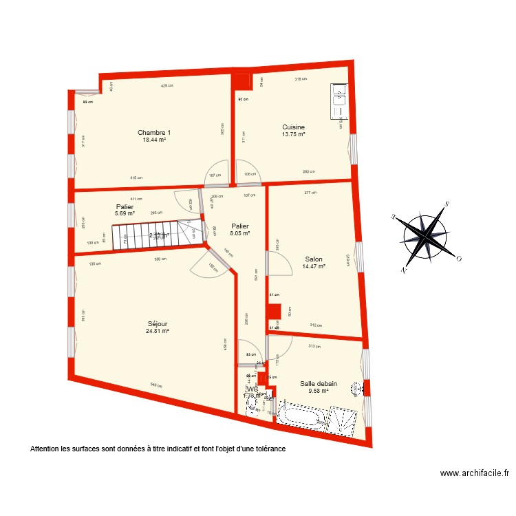 BI 4751 1er étage côté. Plan de 0 pièce et 0 m2