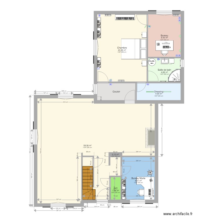 Extension Maison RDC V2. Plan de 0 pièce et 0 m2